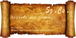 Szilvágyi Csaba névjegykártya