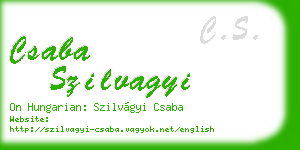 csaba szilvagyi business card