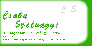 csaba szilvagyi business card